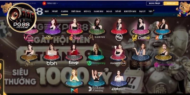 Các sảnh cược casino PG88 đang hot hiện nay